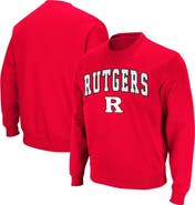 COLOSSEUM Men's Colosseum Scarlet Rutgers Scarlet Knights Arch & Logo Crew Neck Sweatshirt
