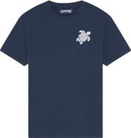 Vilebrequin Men Organic Cotton T-shirt Big Turtle Embroidery