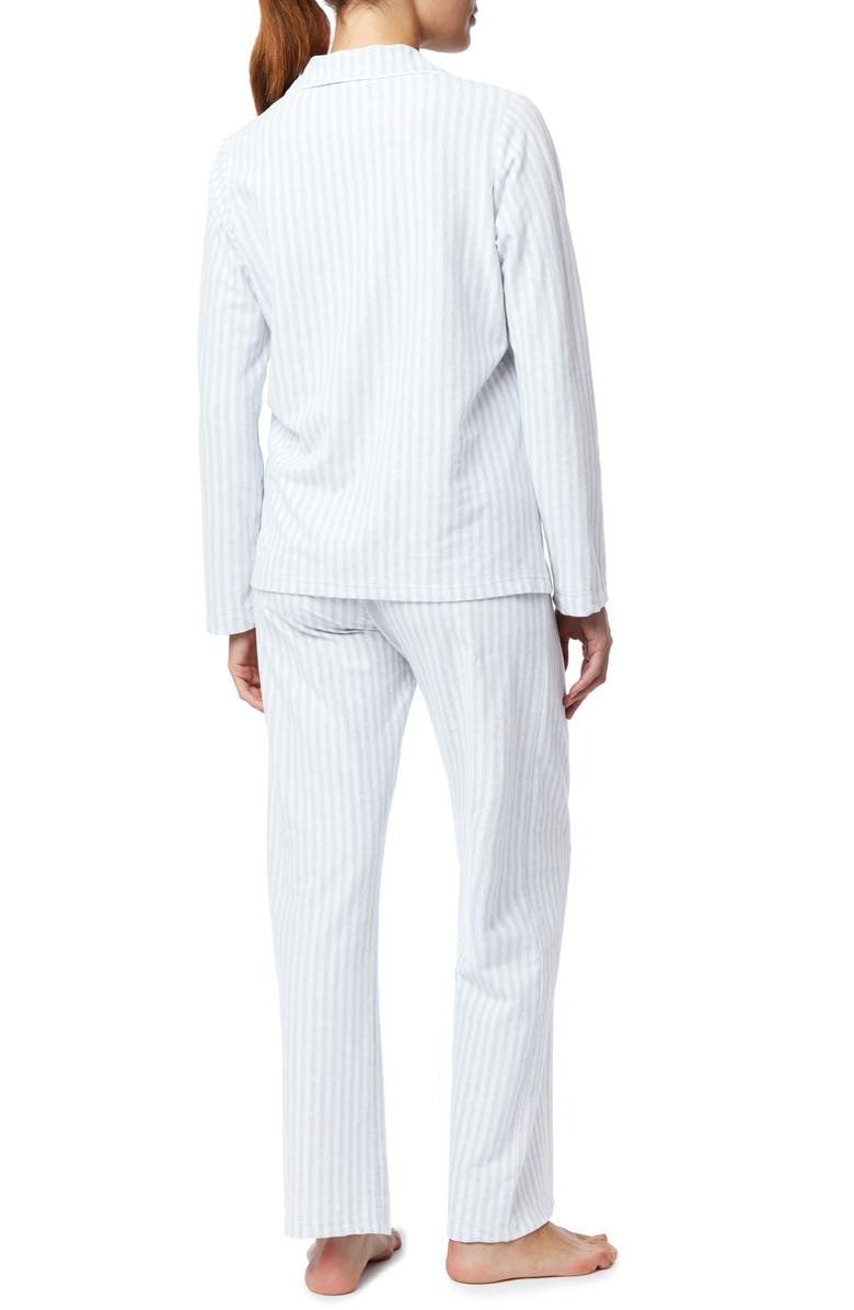 The White Company Pink Stripe Brushed Cotton Pajamas, Alternate, color, 