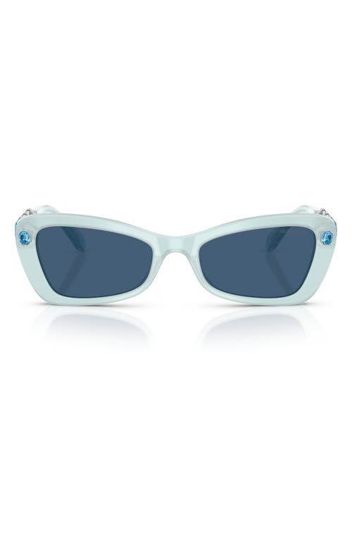 Swarovski 54mm Irregular Sunglasses in Blue 