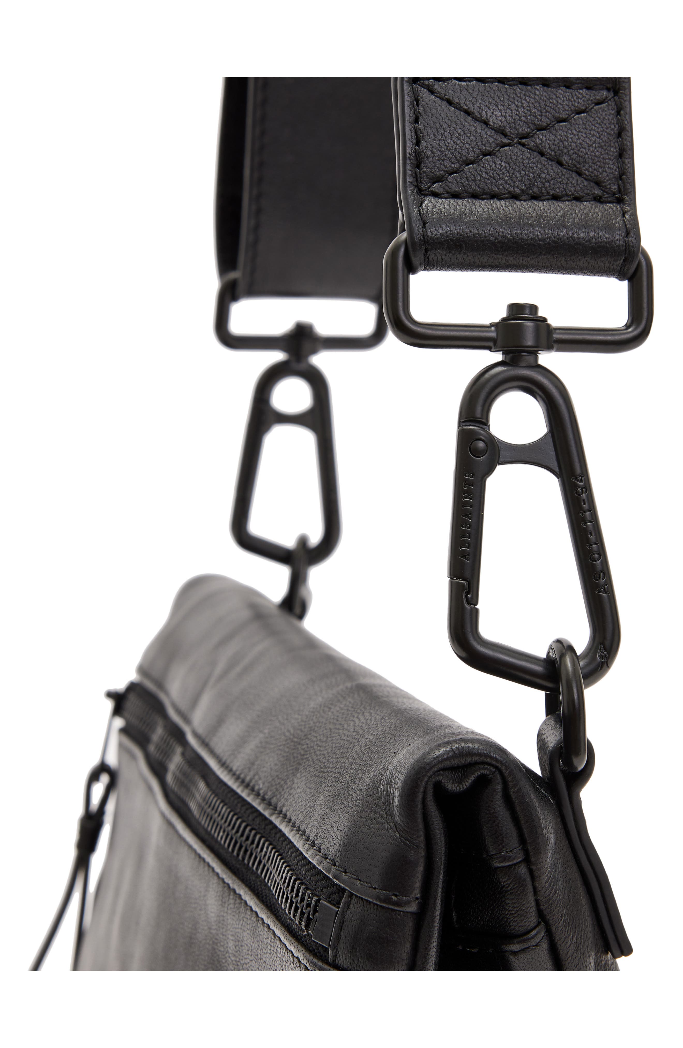 AllSaints Leather Crossbody Bag, Alternate, color, 