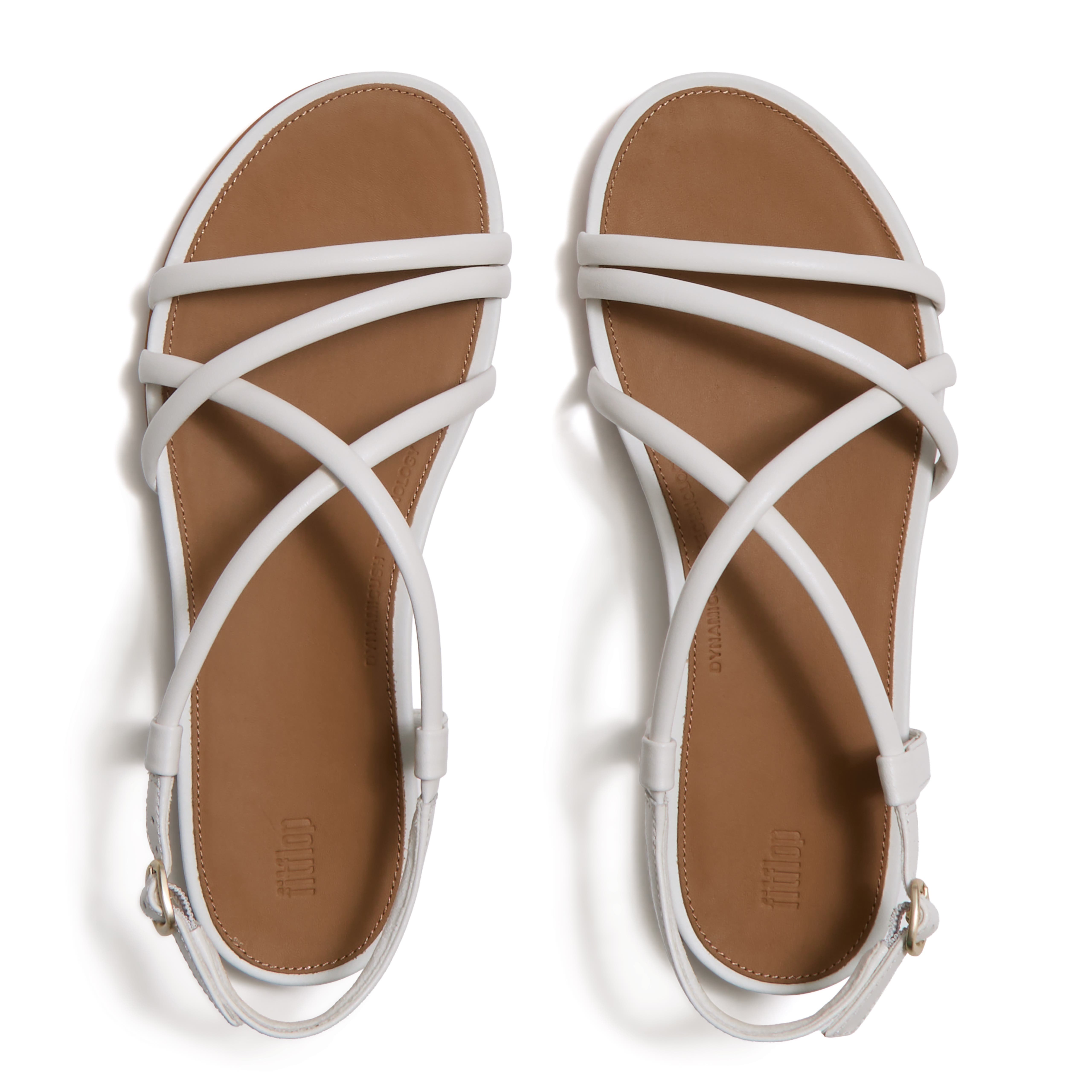 FitFlop Gracie Leather Strappy Sandals, Alternate, color, Urban White