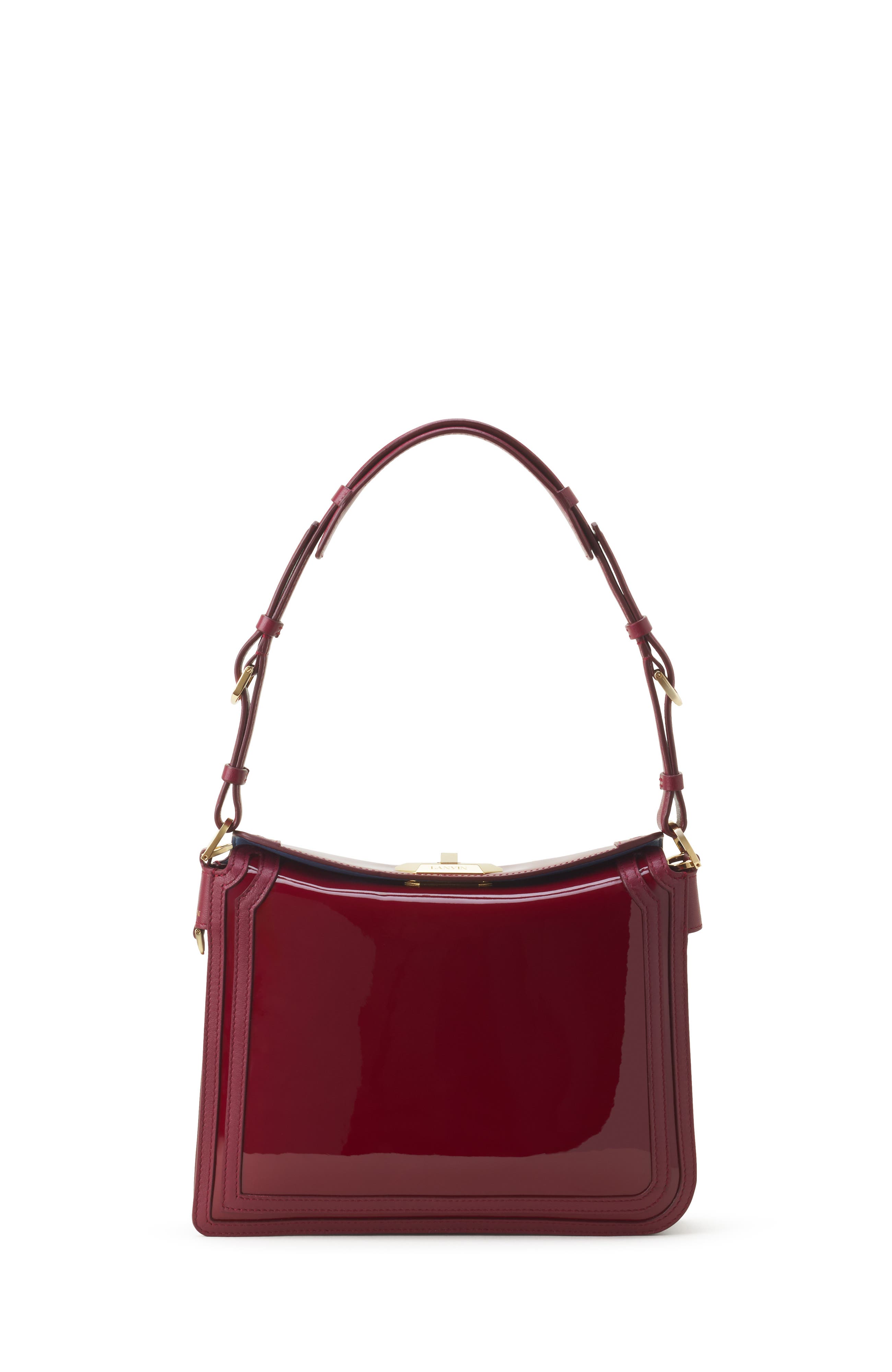 Compagnon 20 Bag In Patent Leather, Main, color, Garnet