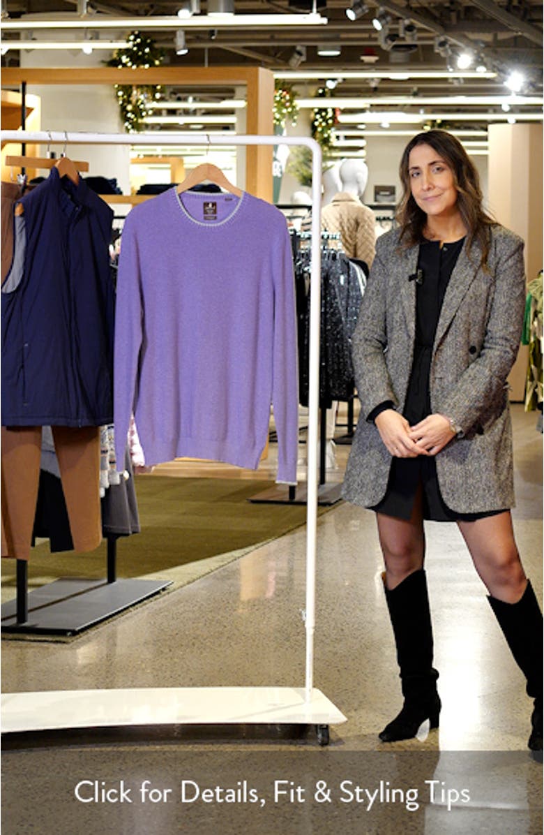 Hatched Cotton & Silk Blend Crewneck Sweater, sales video thumbnail