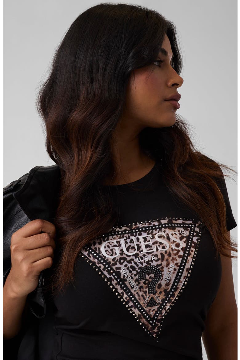 Savanna Leopard Graphic T-shirt, Alternate, color, JBLACK-BLACK