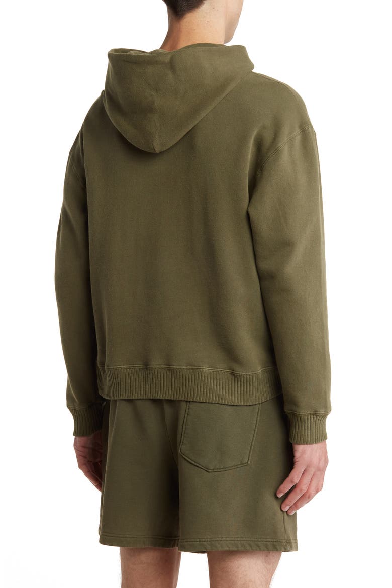 Core Oversize Organic Cotton Brushed Terry Hoodie, Alternate, color, VINTAGE PINE