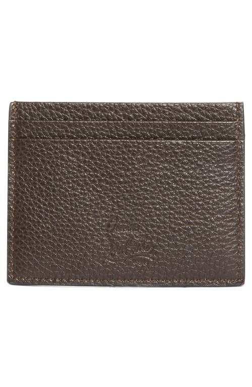 Christian Louboutin Kios Spikes Calfskin Leather Card Case