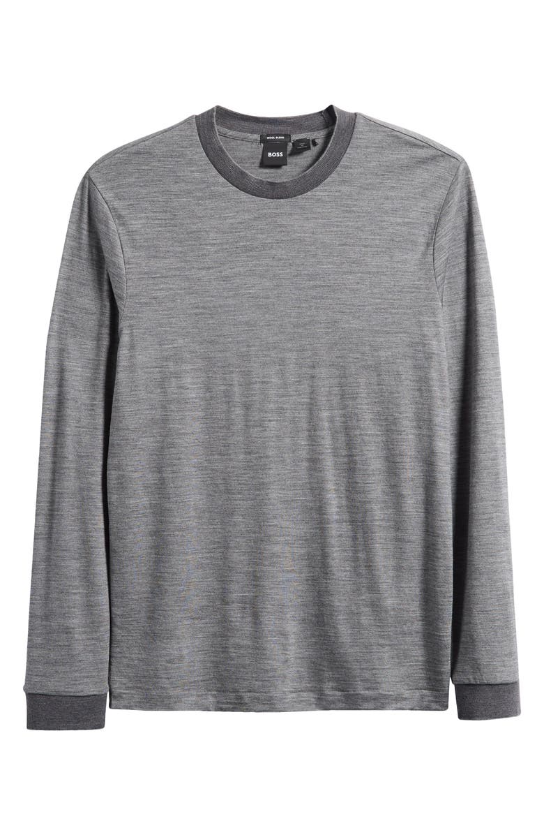 BOSS Talley 110 Wool Long Sleeve Pullover, Main, color, Medium Grey