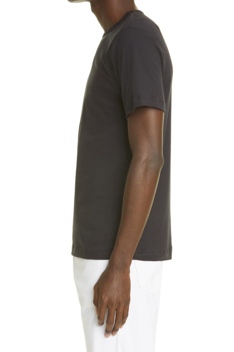 Sea Island Cotton T-Shirt, Alternate, color, BLACK