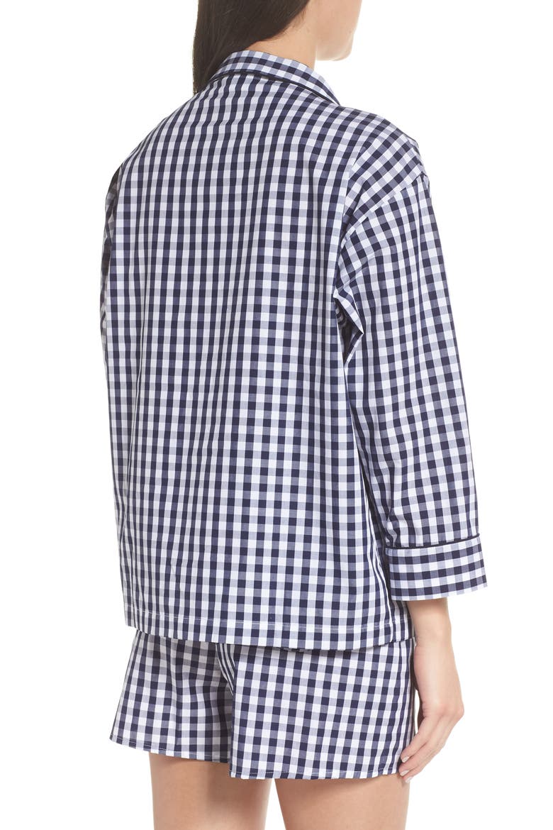 Marina Women's Pajama Shirt, Alternate, color, LARGE GINGHAM BLUE