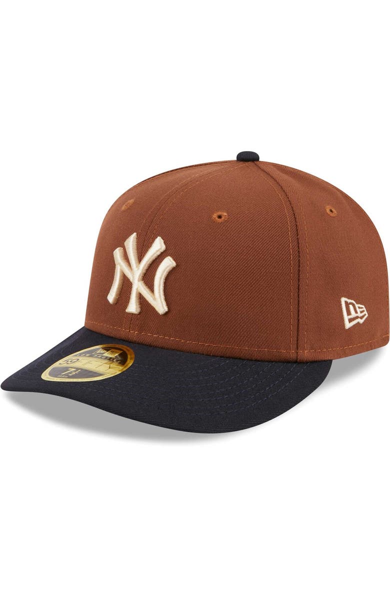 New Era Men's New Era Brown New York Yankees Tiramisu Low Profile 59FIFTY Fitted Hat, Main, color, 