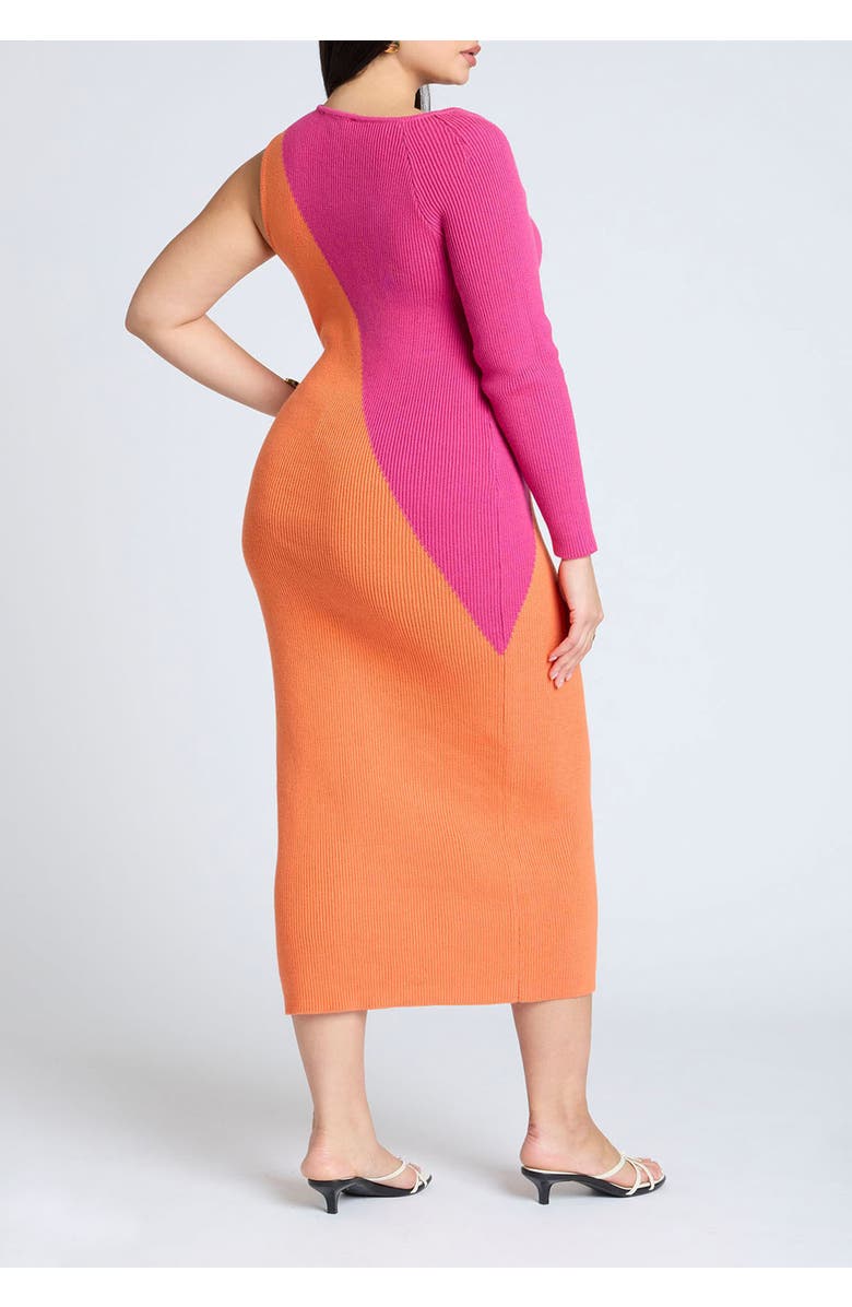 ELOQUII Colorblocked Asym Dress, Alternate, color, 