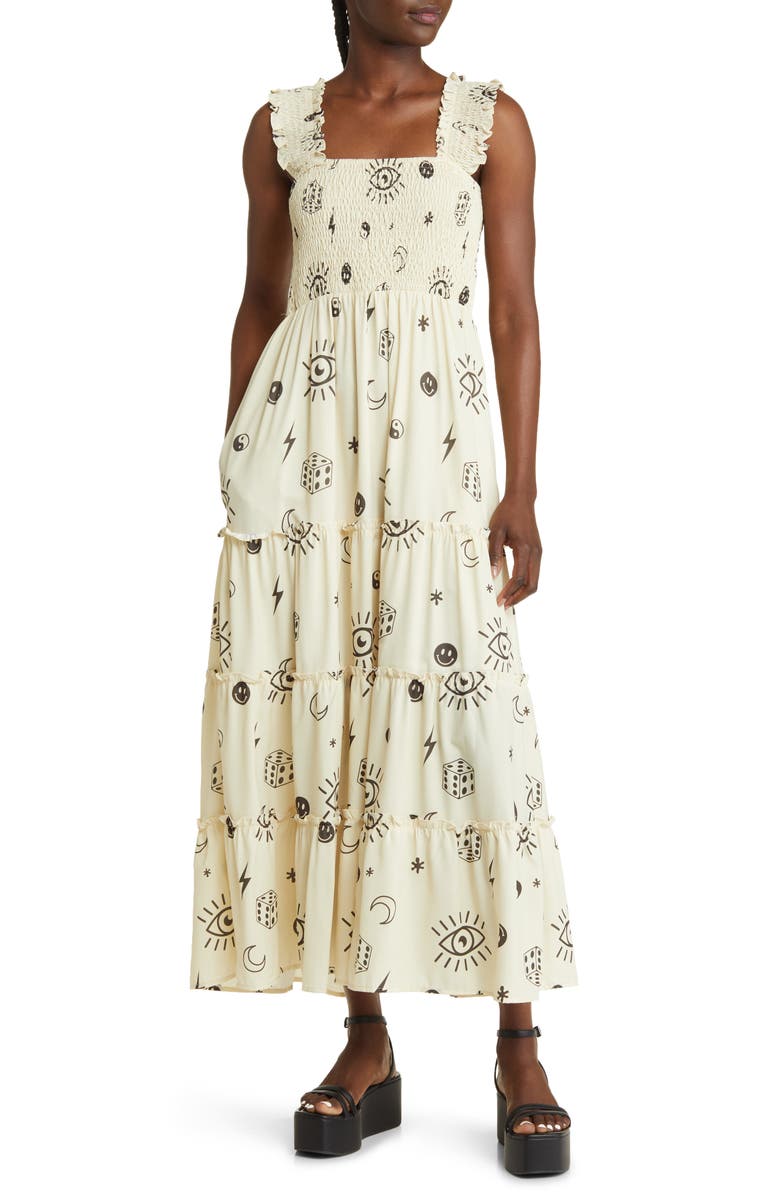 Dressed in Lala Rule Breaker Smocked Maxi Sundress, Main, color,