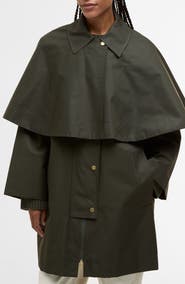 Barbour Fia Water Resistant Caped Twill Jacket