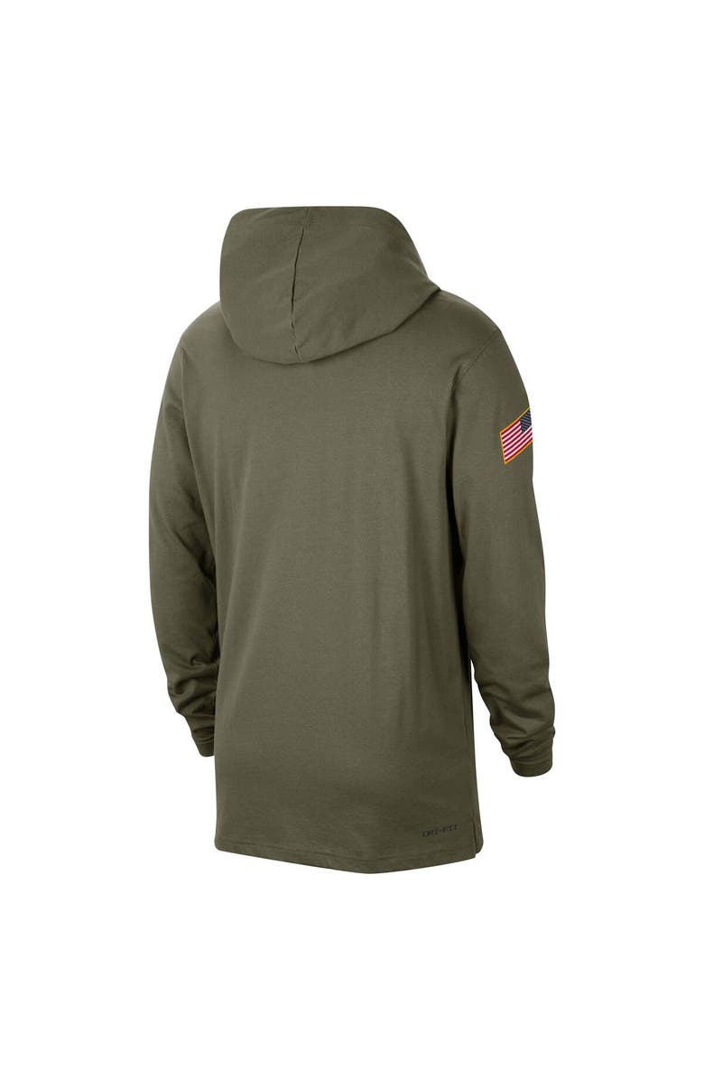 Jordan Brand Men's Jordan Brand  Olive North Carolina Tar Heels Military Pack Long Sleeve Hoodie T-Shirt, Alternate, color, 
