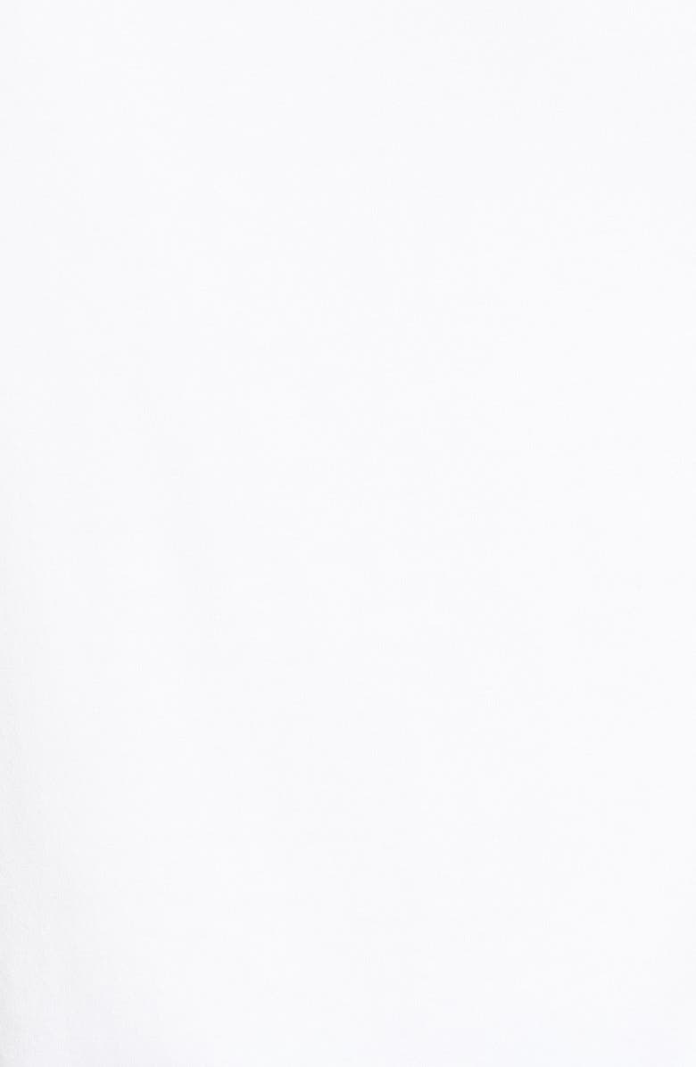 FRAME Shirred Keyhole Neck T-Shirt, Alternate, color, Blanc