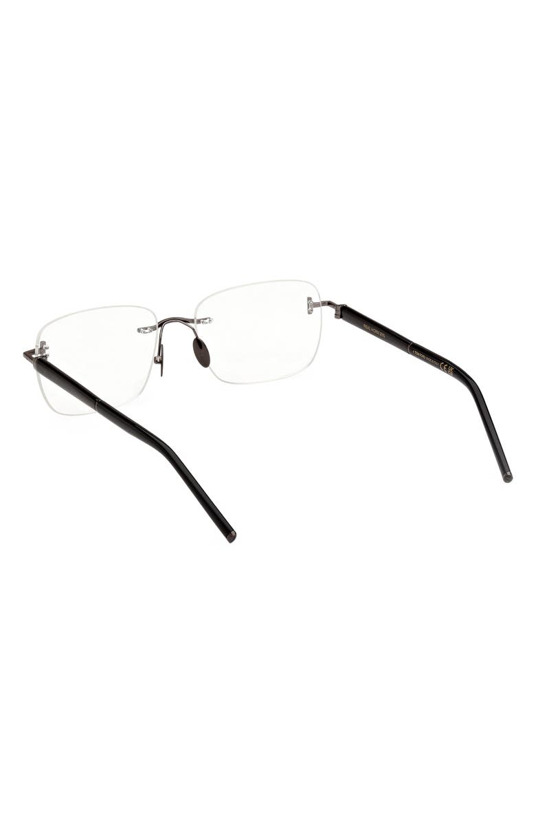 TOM FORD 56mm Rectangular Optical Glasses, Alternate, color, Gunmetal Brown / Striped Green