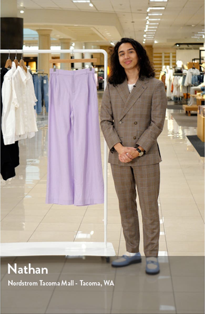 Wide Leg Linen Blend Pants, sales video thumbnail