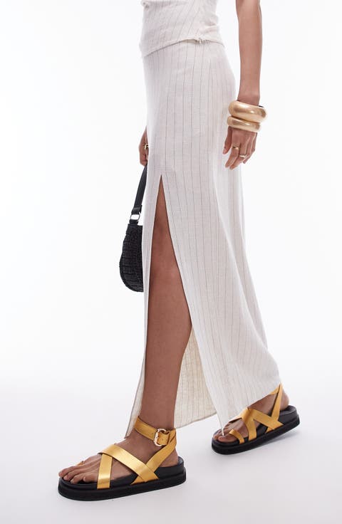 Pinstripe Maxi Skirt