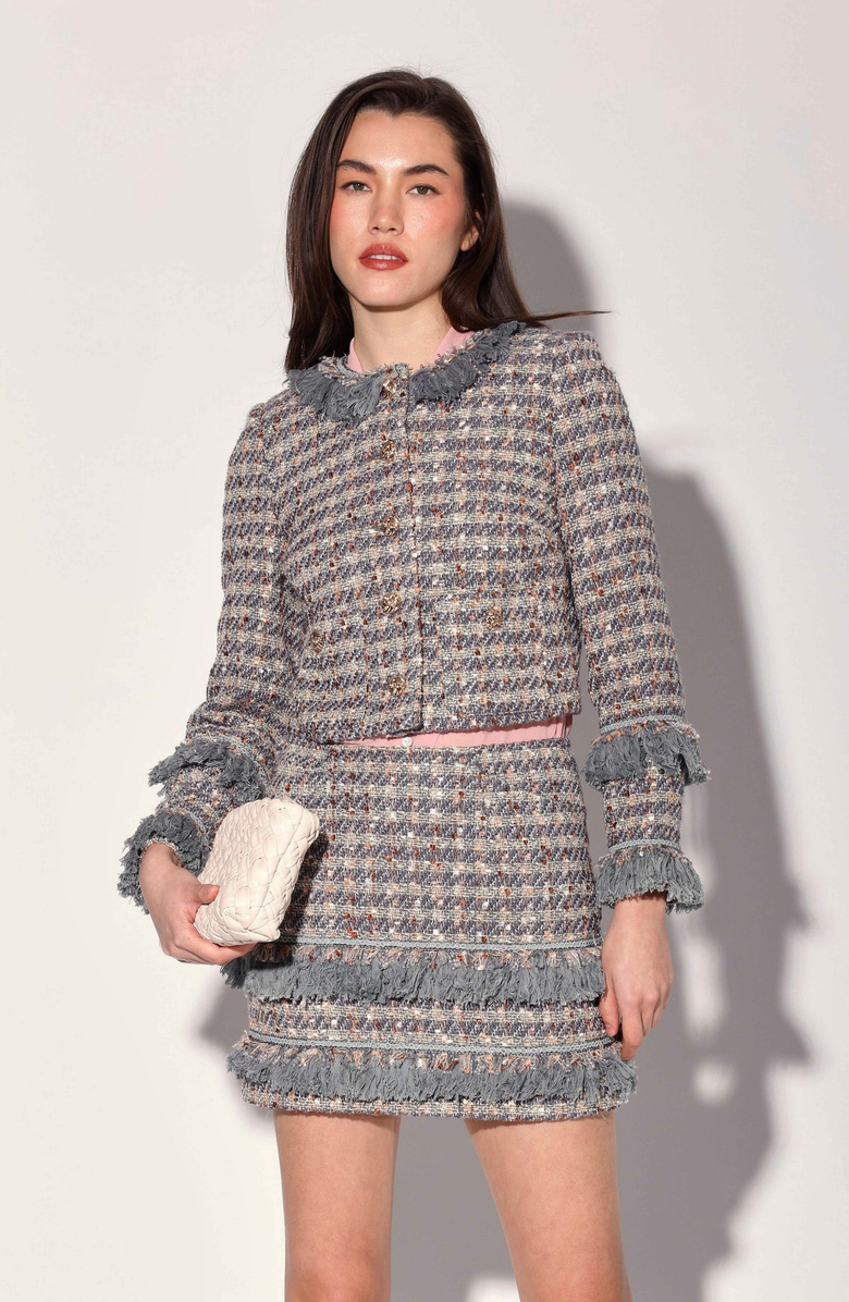 Walter Baker Michelle Jacket, Main, color, Palace Tweed / Multicolor