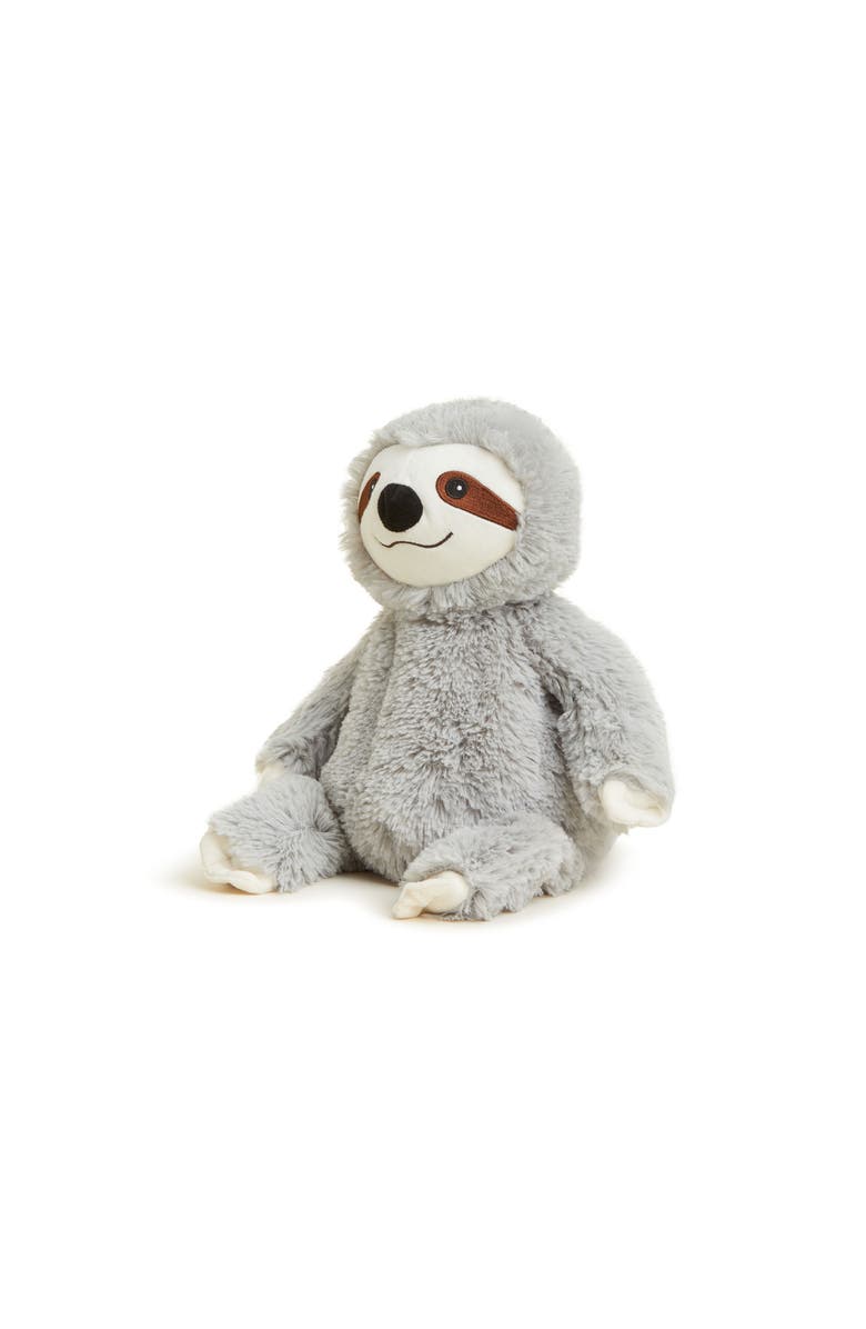 Warmies Sloth Plush Toy, Main, color, Medium Gray