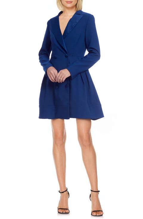 Long Sleeve Tuxedo Dress