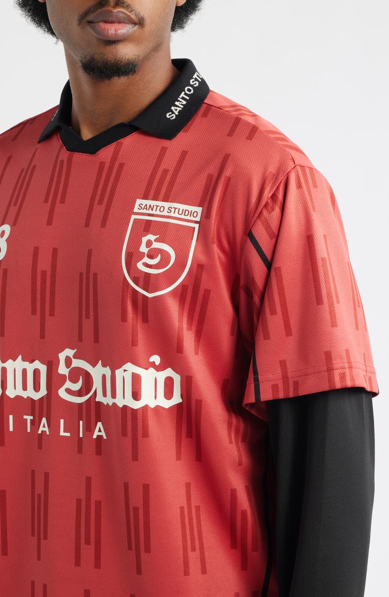 SANTO STUDIO Crest Layered Club Jersey, Alternate, color, Red