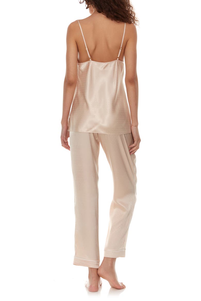 Jamie Satin 3-Piece Pajama Set, Alternate, color, ALMOND
