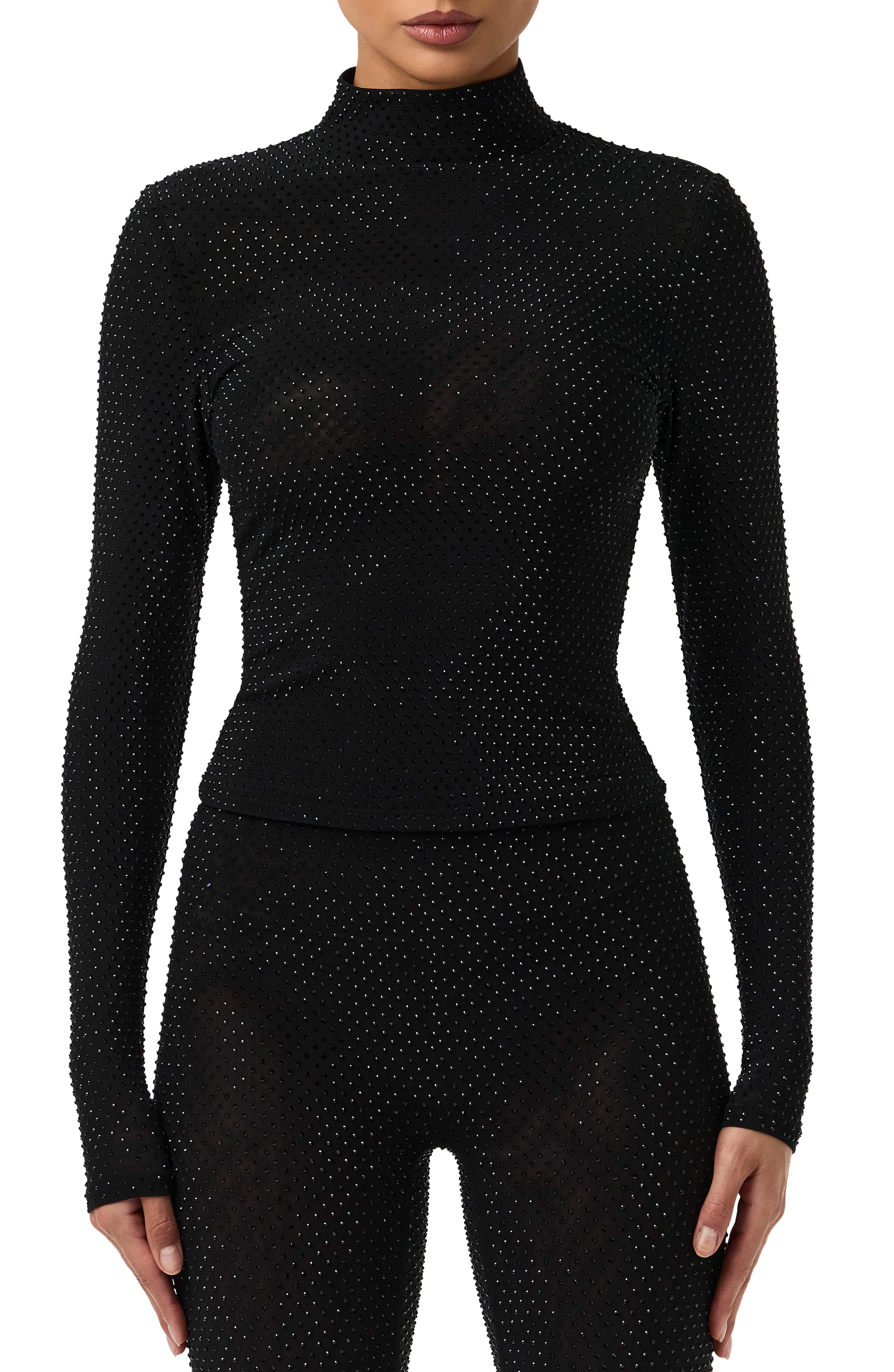 Rhinestone Long Sleeve Top