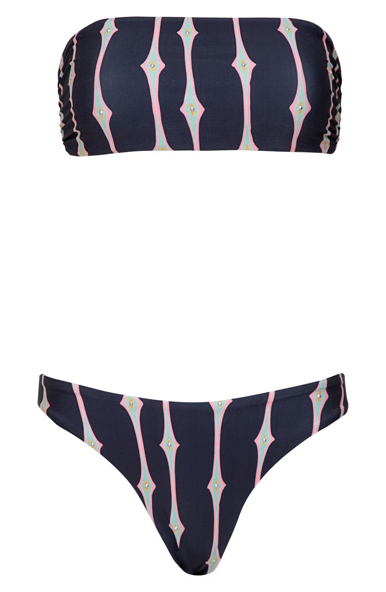 Maaji Radiant Diamond Sublimity Reversible Bikini Bottoms, Alternate, color, Black