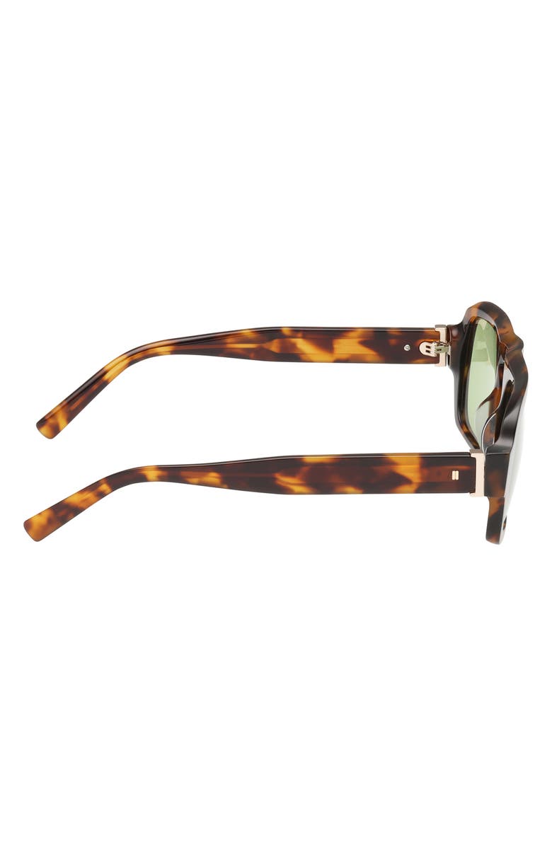 ABERCROMBIE & FITCH 53mm Navigator Sunglasses, Alternate, color, Dark Havana / Green Lens