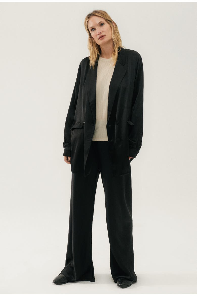 RELAXED BLAZER BLACK, Alternate, color, BLACK