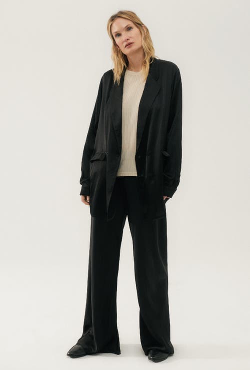 Shop Silk Laundry Relaxed Blazer Black