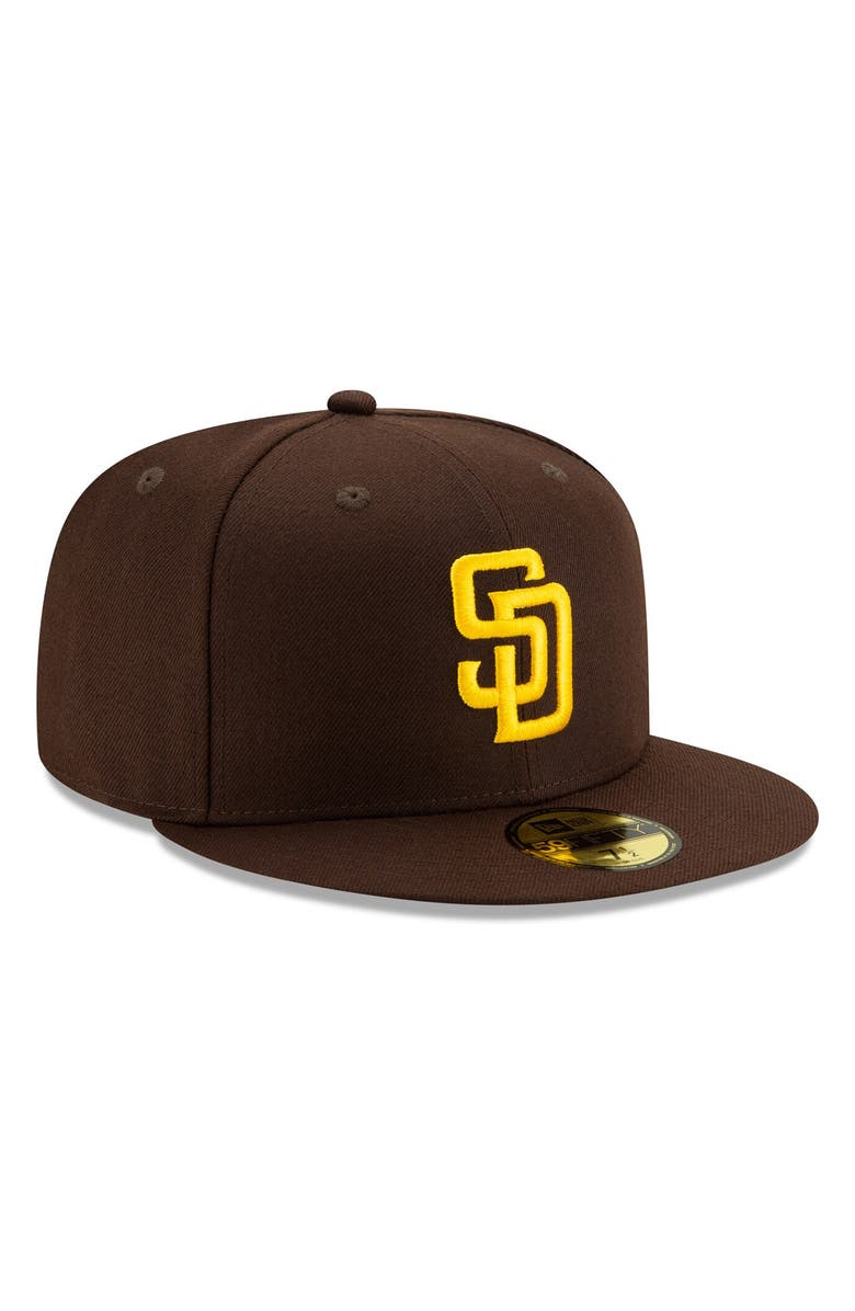 New Era Youth New Era Brown San Diego Padres Authentic Collection On-Field 59FIFTY Fitted Hat, Alternate, color, Brown