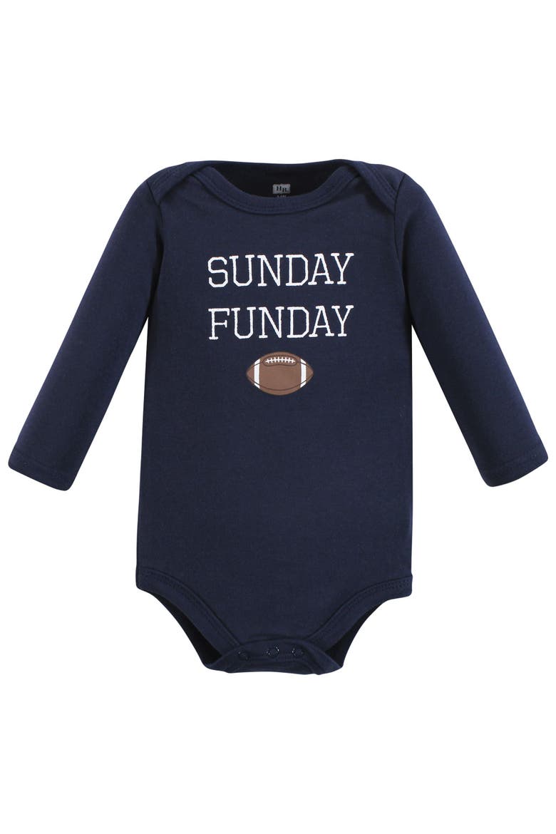 Cotton Long-Sleeve Bodysuits 7-Pack, Alternate, color, Sports Stripes