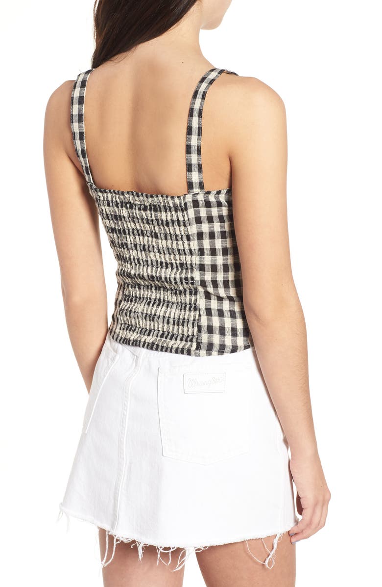 Love, Fire Gingham Corset Tank, Alternate, color, 