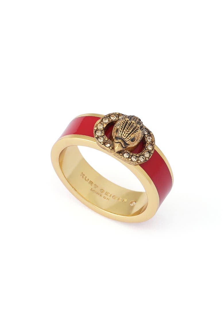 Chelsea Enamel Band Ring, Main, color, RED