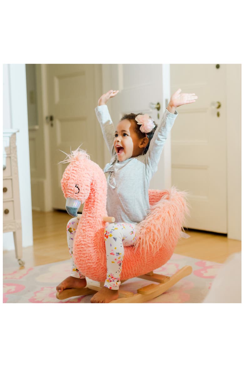 Soft Landing™ Flamingo JoyRides™ Rocker, Alternate, color, CORAL