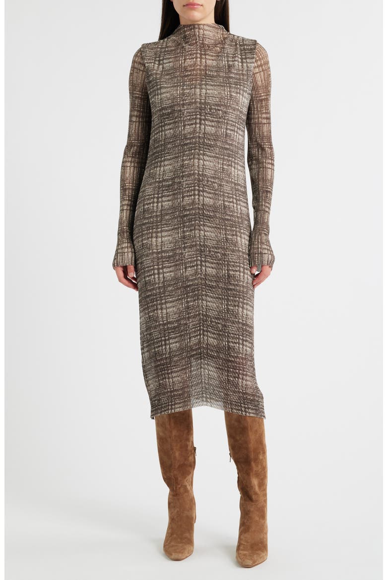 Mock Neck Long Sleeve Maxi Dress, Main, color, OPEN MISC