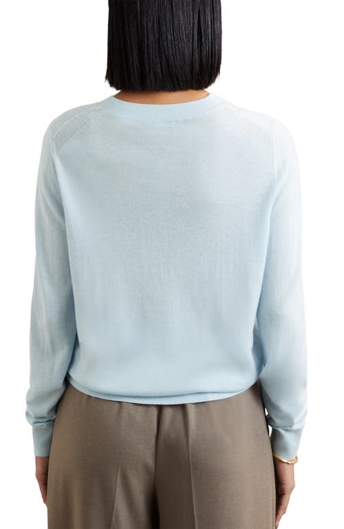 Reiss Hester Crewneck Wool Sweater In Blue
