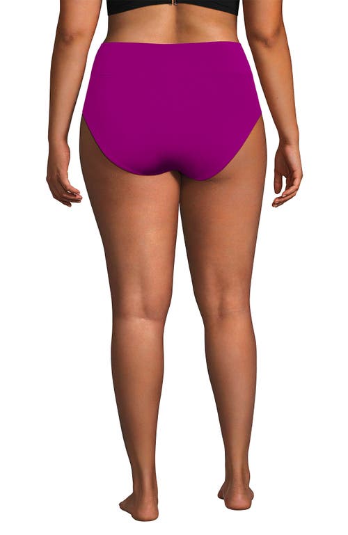 LANDS' END LANDS' END CHLORINE RESISTANT PINCHLESS HIGH WAISTED BIKINI BOTTOMS 