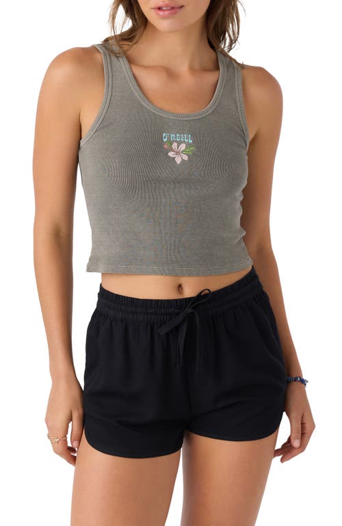 O'neill Juniors' First Bloom Cropped Tank In Smoked Pearl