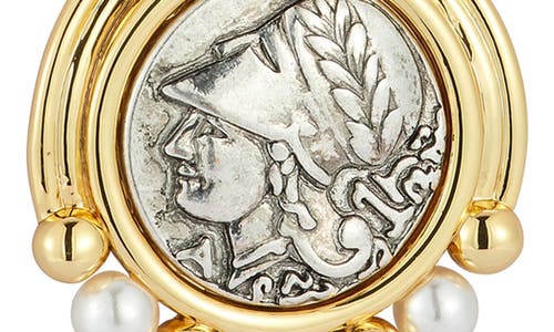 CHLOE & MADISON CHLOE AND MADISON EMBOSSED ANTIQUE COIN PENDANT NECKLACE