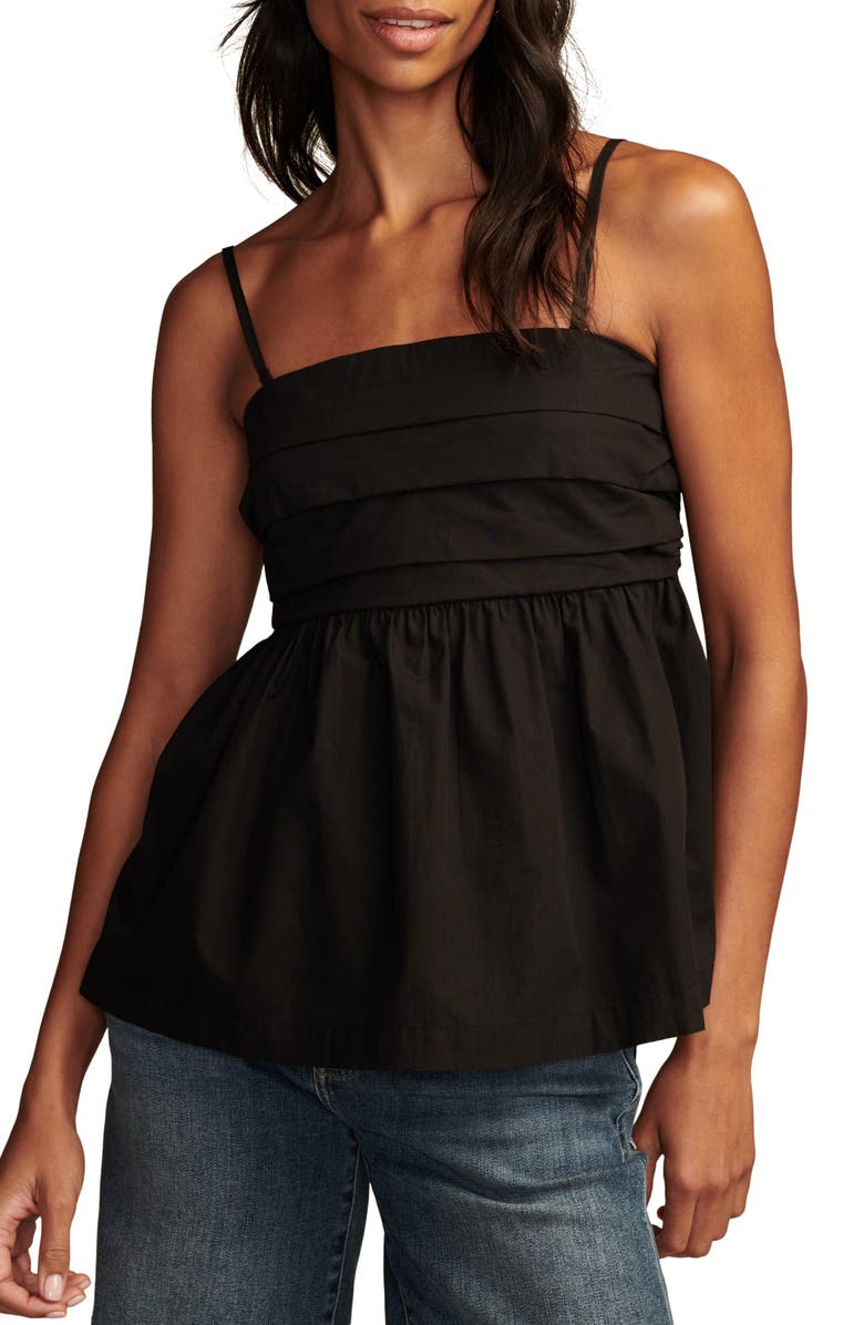 Lucky Brand Cotton Poplin Top, Main, color, Meteorite