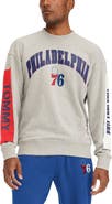 TOMMY JEANS Men's Tommy Jeans Gray Philadelphia 76ers James Patch Pullover Sweatshirt