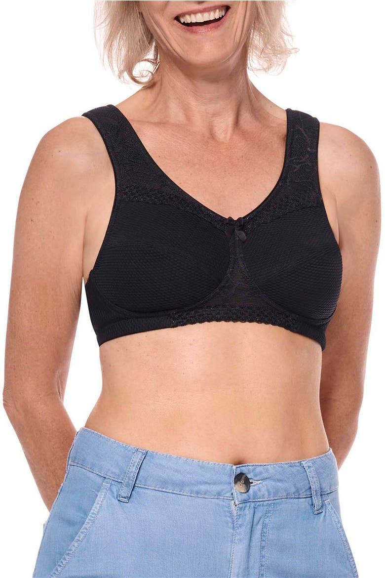 Leslie Wire-Free Bra, Main, color, black