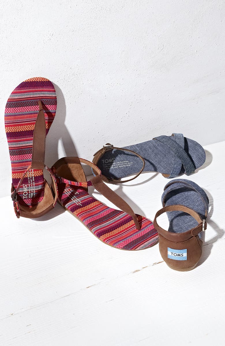 TOMS 'Correa' Ankle Strap Flat Sandal, Alternate, color,