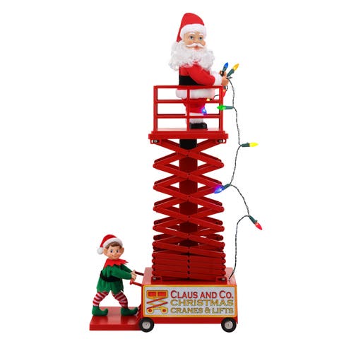 50 In. Animated And Musical Lift - White Santa