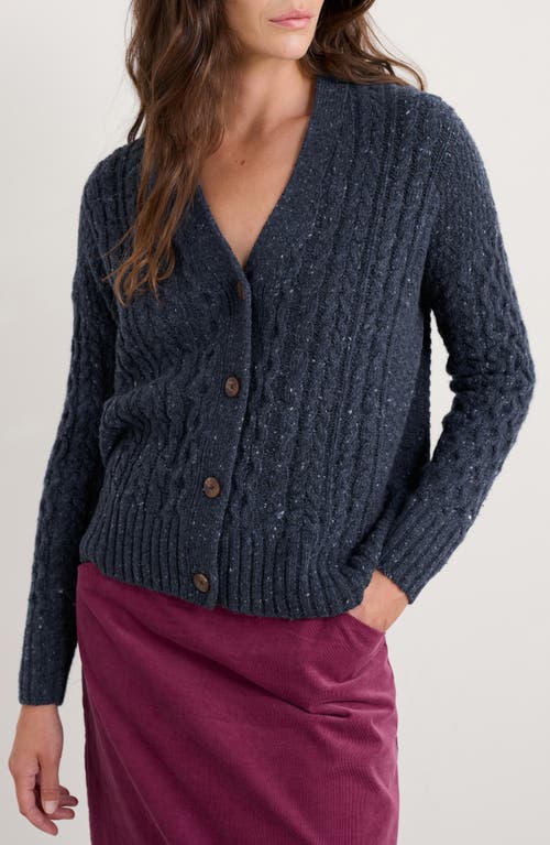 Seasalt Cornwall Newlyn Merino Wool Blend Cardigan In Blue
