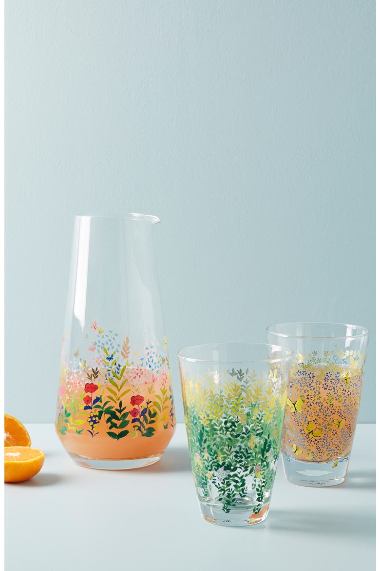 Anthropologie Paule Marrot Juice Glass, Alternate, color, CLEAR - LEAVES